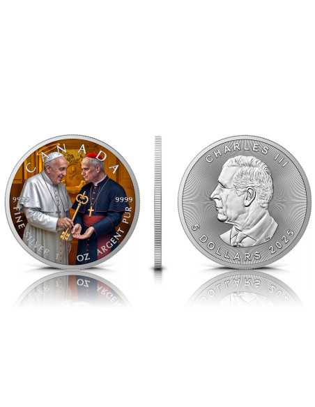 LEO XIV INHERITANCE Moneta d'Argento da 1 Oz 5$ Canada 2025 - Coins & More - Canada