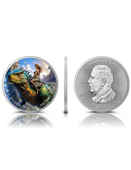 DINOSAUR RIDER Moneta d'argento da 1 Oz 5$ Canada 2025 - Coins & More - Canada