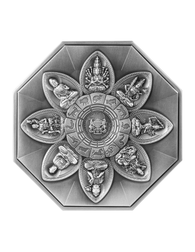 AMITABHA Otto Protezioni Moneta d'Argento da 5 Oz e Rame da 28,5 Oz 25000 Franchi Tchad 2025 - Coins & More - Chad