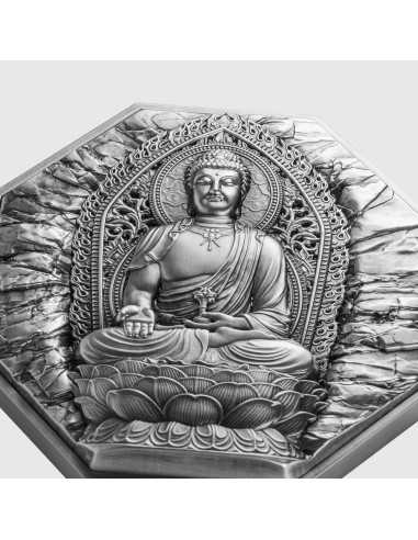 AMITABHA Otto Protezioni Moneta d'Argento da 5 Oz e Rame da 28,5 Oz 25000 Franchi Tchad 2025 - Coins & More - Chad