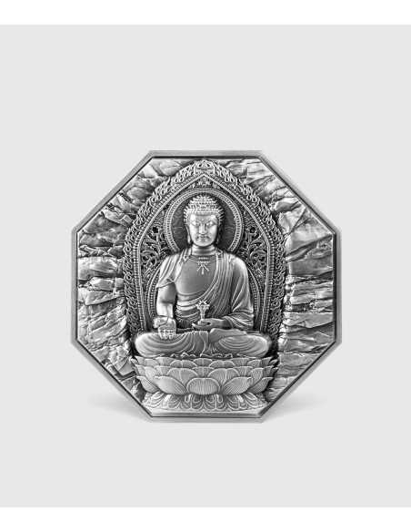 AMITABHA Otto Protezioni Moneta d'Argento da 5 Oz e Rame da 28,5 Oz 25000 Franchi Tchad 2025 - Coins & More - Chad