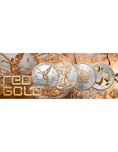 LIBERTAD Rote Gold Serie 1 Oz Silbermünze Mexiko 2024 - Coins & More - Mexiko