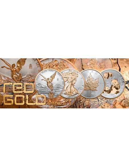 LIBERTAD Rote Gold Serie 1 Oz Silbermünze Mexiko 2024 - Coins & More - Mexiko