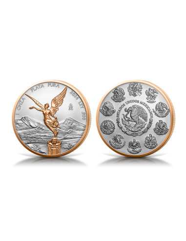 LIBERTAD Rote Gold Serie 1 Oz Silbermünze Mexiko 2024 - Coins & More - Mexiko