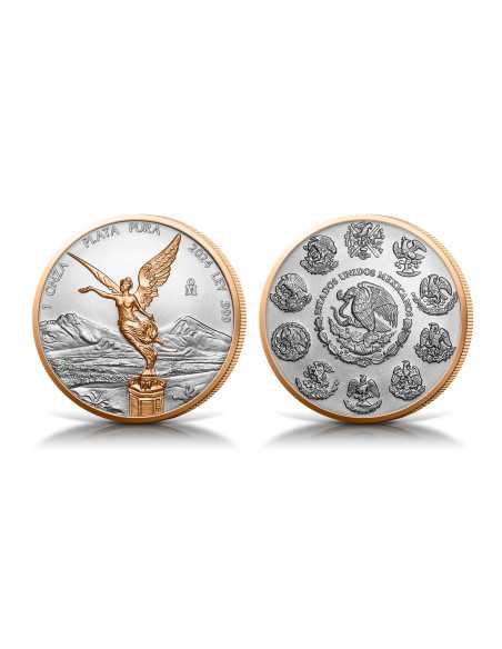 LIBERTAD Rote Gold Serie 1 Oz Silbermünze Mexiko 2024 - Coins & More - Mexiko