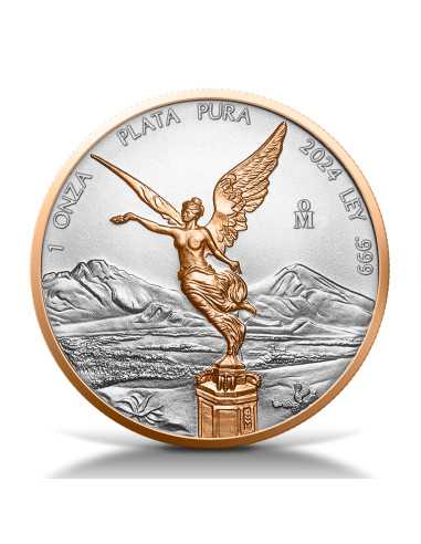 LIBERTAD Rote Gold Serie 1 Oz Silbermünze Mexiko 2024 - Coins & More - Mexiko