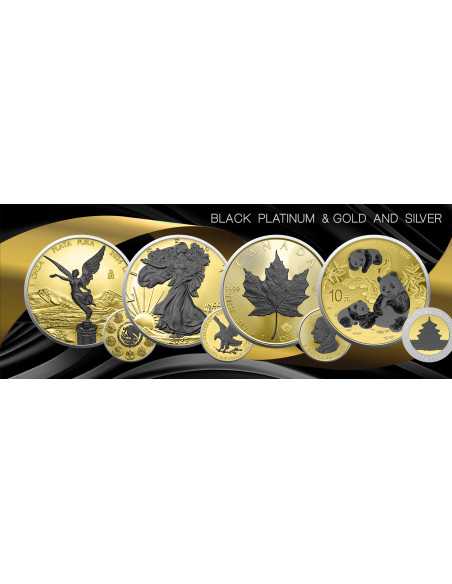 LIBERTAD Noir Platine & Or et Argent Série 1 Oz Pièce Argent Mexique 2024 - Coins & More - Mexique