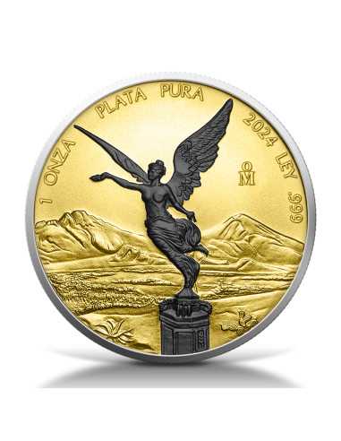 LIBERTAD Serie Oro e Platino Nero e Argento 1 Oz Moneta d'Argento Messico 2024 - Coins & More - Messico