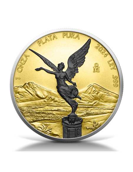 LIBERTAD Serie Oro e Platino Nero e Argento 1 Oz Moneta d'Argento Messico 2024 - Coins & More - Messico