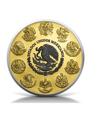 LIBERTAD Schwarz Platin & Gold und Silber Serie 1 Oz Silbermünze Mexiko 2024 - Coins & More - Mexiko