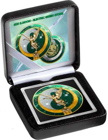 SUN & MOON Electric Green Storm 1 Oz Silbermünze Mexiko 2024 - Coins & More - Mexiko