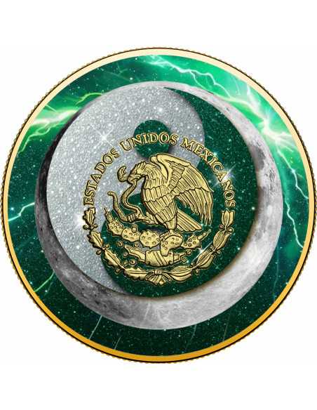 SOL Y LUNA Tormenta Verde Eléctrica 1 Oz Moneda de Plata México 2024 - Coins & More - Mexico