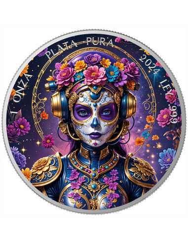 STEAMPUNK Dia De Los Muertos 1 Oz Silver coin 1 Ounce Mexico 2024 - Coins & More - Mexique