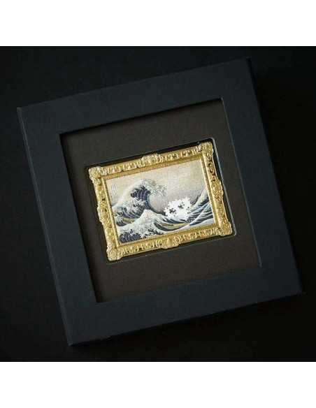 GREAT WAVE OFF KANAGAWA Silver & Copper Micropuzzle Coin 1$ Niue 2021 - Coins & More - Niue