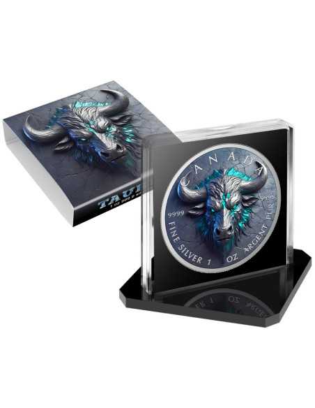 TAURO Zodiaco di pietra Moneta d'argento da 1 Oz 5$ Canada 2025 - Coins & More - Canada