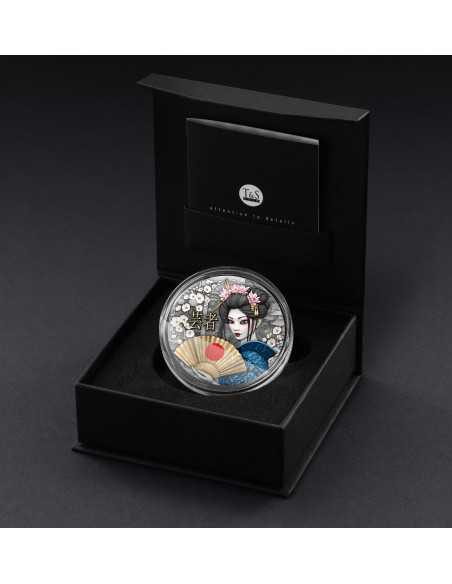 GEISHA Whispers of Grace 2 Oz Silbermünze 5$ Niue 2025 - Coins & More - Niue