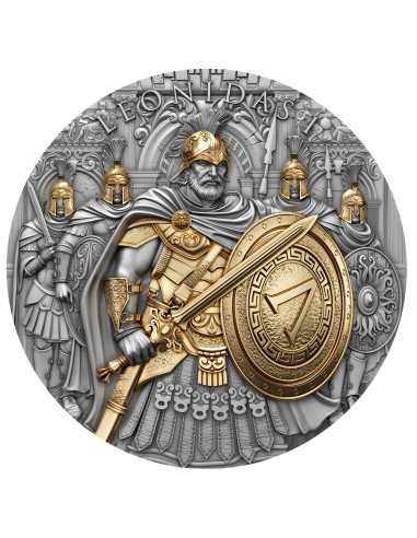 LEONIDAS Legendary Warriors Moneda de Plata de 2 Oz 5$ Niue 2025 - Coins & More - Niue