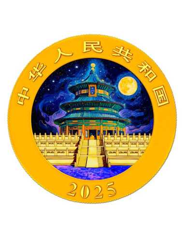 COLORIZED & GOLD GILDED CHINESE PANDA 30g Silver Coin 10 Yuan China 2025 - Coins & More - Chine