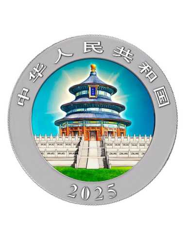 COLORIZED CHINESISCHER PANDA 30g Silbermünze 10 Yuan China 2025 - Coins & More - China