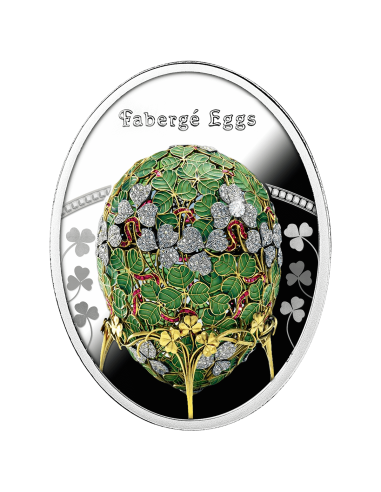 CLOVER LEAF EGG Faberge Eggs Pièce d'argent 1$ Niue 2025 - Coins & More - Niue