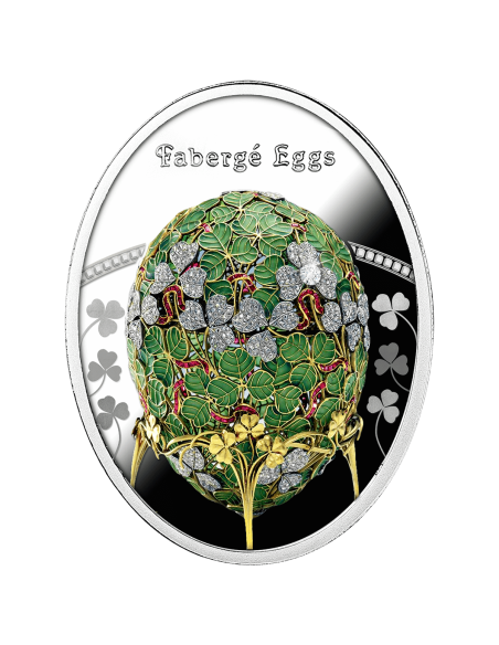 CLOVER LEAF EGG Faberge Eggs Pièce d'argent 1$ Niue 2025 - Coins & More - Niue