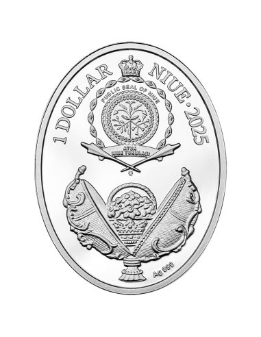 CLOVER LEAF EGG Faberge Eggs Pièce d'argent 1$ Niue 2025 - Coins & More - Niue