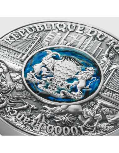 DER KAMPF DER ERASEN 2 Oz Silber 11,5 Oz Kupfermünze 10000 Francs Tschad 2025 - Coins & More - Tschad