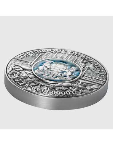 THE CLASH OF THE ERAS 2 Oz Silver 11.5 Oz Copper Coin 10000 Francs Chad 2025 - Coins & More - Tchad
