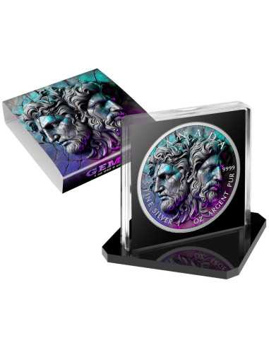 GEMINI Piedra Zodiaco 1 Oz Moneda de Plata 5$ Canada 2025 - Coins & More - Canada