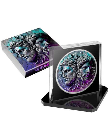 GEMINI Pietra dello Zodiaco 1 Oz Moneta d'Argento 5$ Canada 2025 - Coins & More - Canada