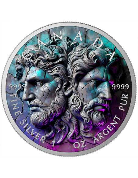 GEMINI Stein Tierkreiszeichen 1 Oz Silbermünze 5$ Kanada 2025 - Coins & More - Kanada