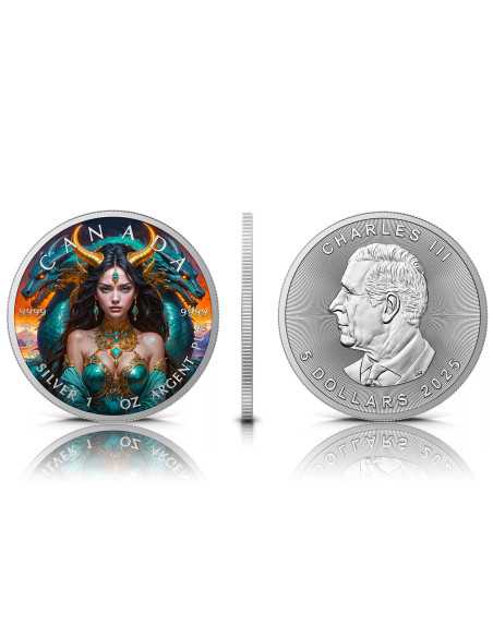 LADY DRAGONESS 1 Oz Silver Coin 5$ Canada 2025 - Coins & More - Canada