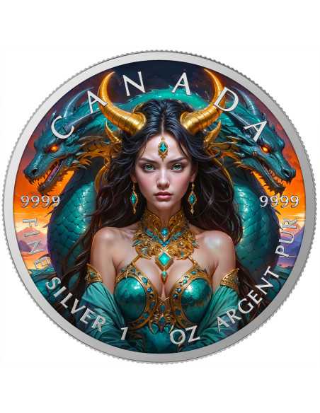 LADY DRAGONESS 1 Oz Silver Coin 5$ Canada 2025 - Coins & More - Canada
