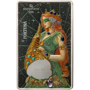 FORTUNA Capolavori 200g Argento e 10g Moneta d'Oro 10 Cedis Ghana 2024 - Coins & More - Ghana 2