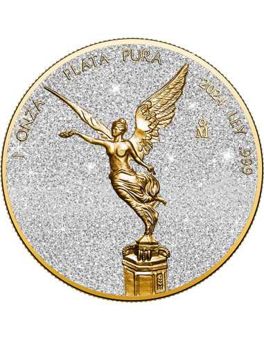 CUARZO Piedras Preciosas 1 Oz Moneda de Plata 1 Onza Libertad 2024 - Coins & More - Usa