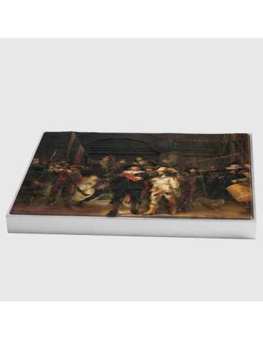 THE NIGHT WATCH von Rembrandt Farbige 2,5 Oz Silber & 120g Kupfermünze 10000 Francs Chad 2024 - Coins & More - Tschad