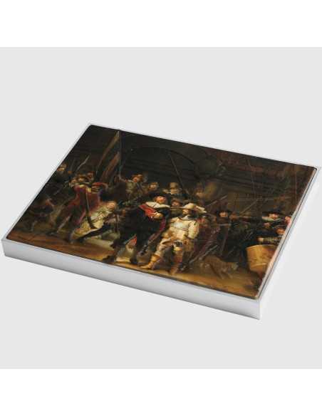 THE NIGHT WATCH von Rembrandt Farbige 2,5 Oz Silber & 120g Kupfermünze 10000 Francs Chad 2024 - Coins & More - Tschad