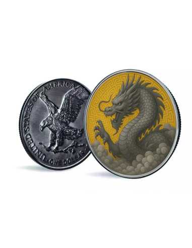 DRAGON OF ORDER American Eagle 1 Oz Silver Coin 1$ USA 2025 - Coins & More - Usa