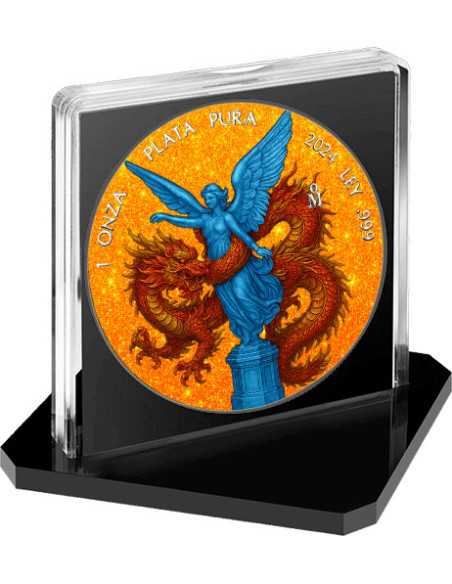 CHINESE RED DRAGON 1 Oz Silver Coin 1 Onza Libertad Mexico 2024 - Coins & More - Mexiko