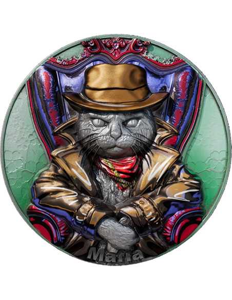 MEOW MAFIA 2 Oz Silver 11.5 Oz Copper Coin 2000 Francs Cameroon 2025 - Coins & More - Cameroon