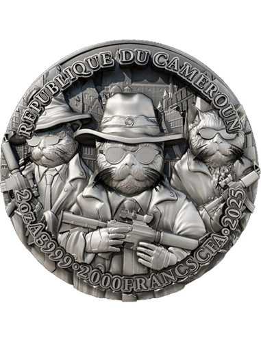 MEOW MAFIA 2 Oz Silver 11.5 Oz Copper Coin 2000 Francs Cameroon 2025 - Coins & More - Cameroon