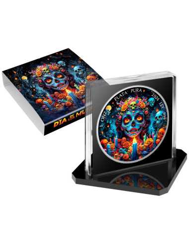 NIGHTMARE Dia De Los Muertos 1 Oz Silver coin 1 Ounce Mexico 2024 - Coins & More - Mexico