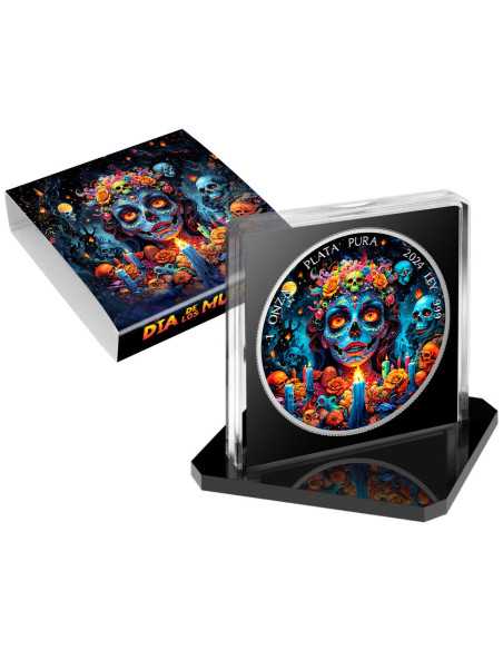 NIGHTMARE Dia De Los Muertos 1 Oz Silver coin 1 Ounce Mexico 2024 - Coins & More - Mexico