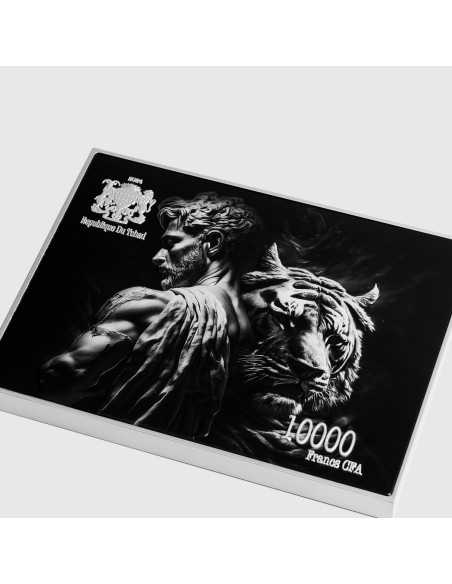 THE TIGER HUNT By Peter Paul Rubens Colored 2.5 Oz Silver & 120g Copper Coin 10000 Francs Chad 2024 - Coins & More - Tchad