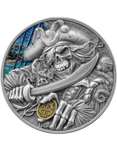PIRATE Memento Mori 1 Oz Silver Coin 5 Cedis Ghana 2025 - Coins & More - Ghana