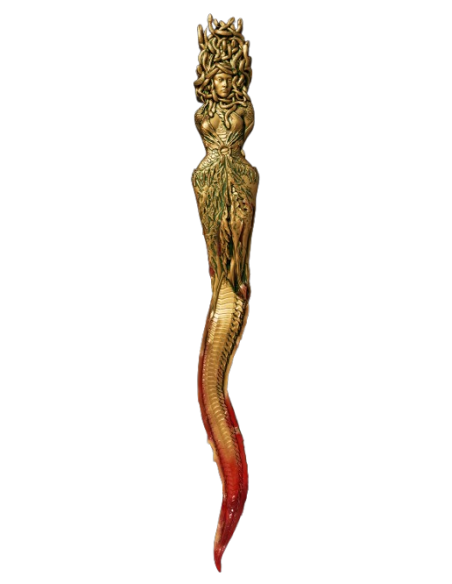 MEDUSA DAGGER Gold Gilded Curse and Divine Weapon 2 Oz Silver Coin 2000 Francs Cameroon 2025 - Coins & More - Cameroun