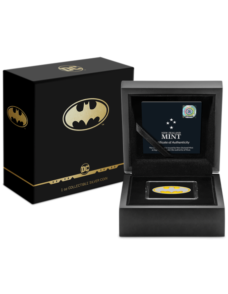 BATMAN LOGO 1 Oz Silver Proof Coin 2$ Dollars Niue 2021 - Coins & More - Niue