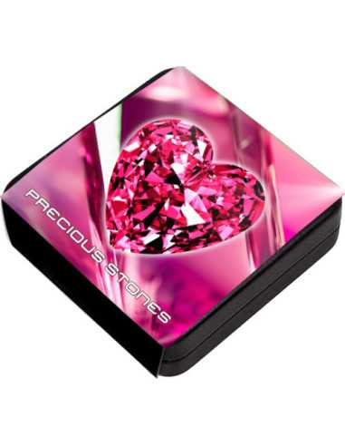 PINK TOPAZ Precious Gemstones 1 Oz Silver Coin 1 Onza Libertad 2024 - Coins & More - Usa