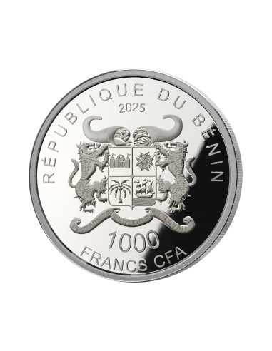 BASTET Oscuridad Dorada de Egipto 1 Oz Moneda de Plata 1000 Francos Benin 2024 - Coins & More - Africa