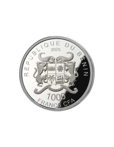BASTET Oscuridad Dorada de Egipto 1 Oz Moneda de Plata 1000 Francos Benin 2024 - Coins & More - Africa